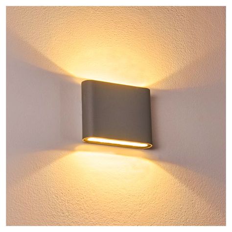 Pack 5 Apliqué LED de Pared Cuadrado Gris 2*5W Luz Cálida-3