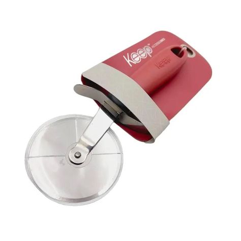 Cortador de Pizza Rueda Acero Inoxidable Rosado - Keep-0