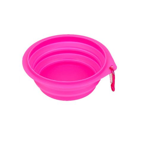 Plato Plegable de Paseo Para Mascotas Pequeño Celeste-6