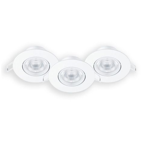 Pack 3 Foco Led Integrado Philips Spot 6.2 W - Frío-0