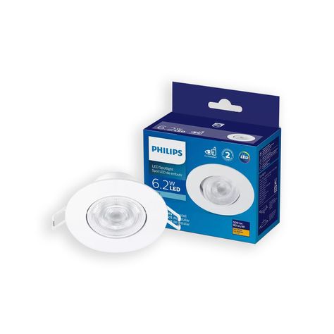 Pack 3 Foco Led Integrado Philips Spot 6.2 W - Frío-2