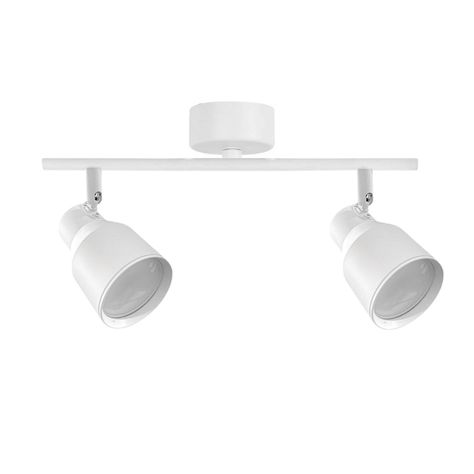 Foco LED Sobrepuesto Decorativo Doble GU-10 Blanco Híades-0