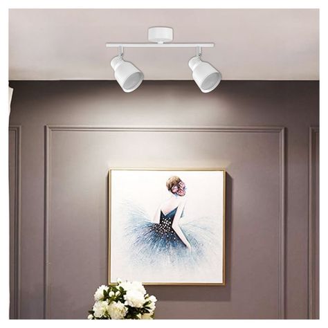 Foco LED Sobrepuesto Decorativo Doble GU-10 Blanco Híades-2