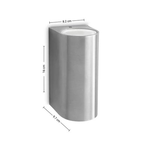 Aplique LED Exterior "Nightingale" Acero Philips Ampolleta Cálida-2