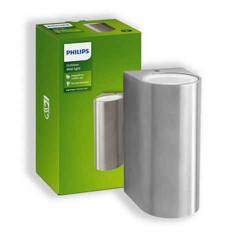 Aplique LED Exterior "Nightingale" Acero Philips Ampolleta Cálida-3