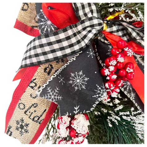 Corona de Navidad Decorativa Con Lazo 35 cms-4
