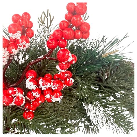 Corona de Navidad Decorativa Con Lazo 35 cms-3