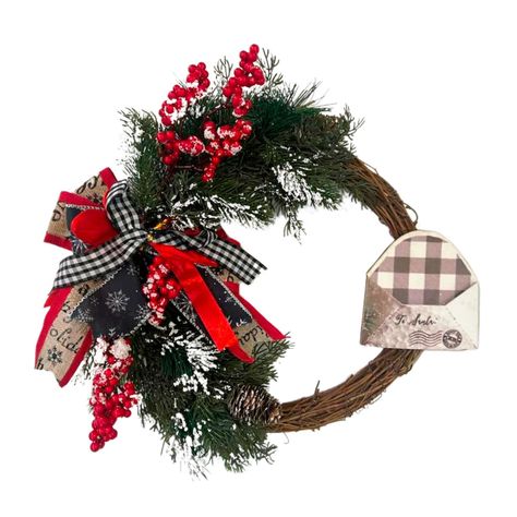 Corona de Navidad Decorativa Con Lazo 35 cms-0