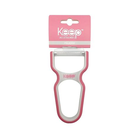 Pelador Manual Acero Inoxidable Rosado - Keep-1
