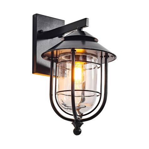 Apliqué Farol Moderno Porta E-27 Negro Incluye Ampolleta-2