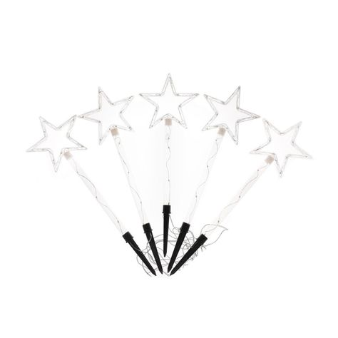 Set 4 Estacas Solares Navidad Diseño Estrellas-0