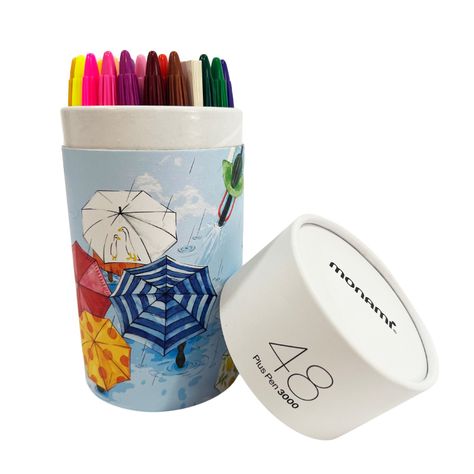 Set 48 piezas Lápices Acuarelables Punta Fina Plus Pen 3000-0