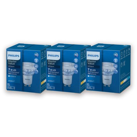Pack 3 Ampolleta Philips Dimeable MasLed Spot VLE 7W GU10 - Neutro-3