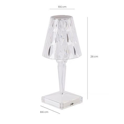 Lampara de Mesa Recargable/ Touch "Diamante LED" Dimeable-7