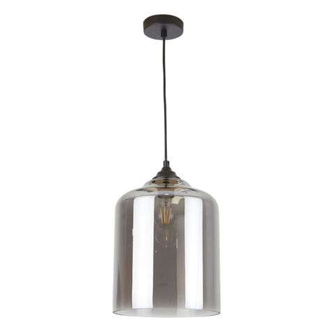 Lámpara Vidrio E27 Glass Grey VI Ampolleta Fría-1