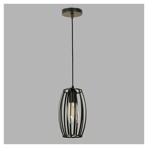 Lámpara Colgante Jaula de Aluminio Estilo Moderna E-27 Ampolleta Cálida-1