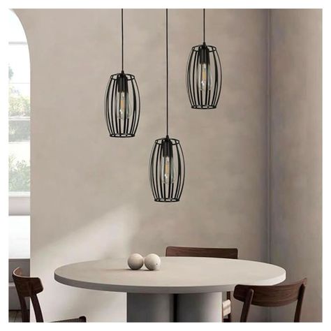Lámpara Colgante Jaula de Aluminio Estilo Moderna E-27 Ampolleta Cálida-4