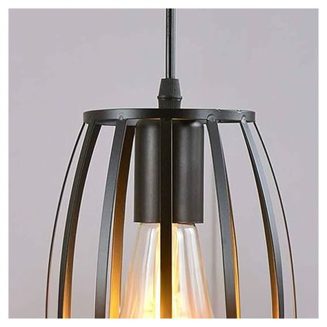Lámpara Colgante Jaula de Aluminio Estilo Moderna E-27 Ampolleta Cálida-5
