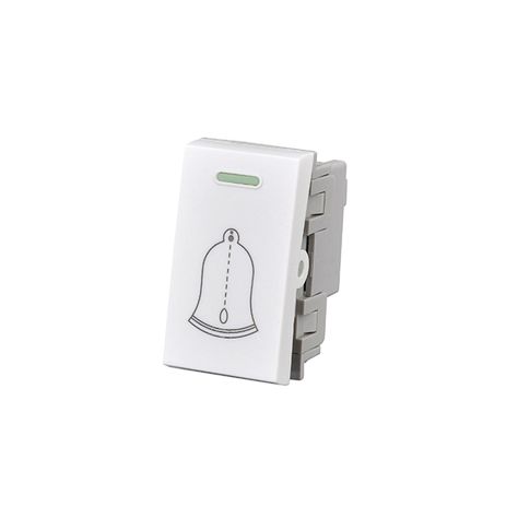 Pack 3 Modulo Interruptor Pulsador 10A 250V Diseño Campana Blanco-1