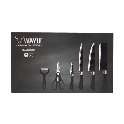 Set Cuchillos Rolling, Tijeras y Pelador Collección Airflow - Wayu-2