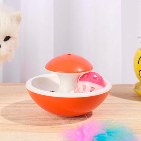 Juguete Interactivo Con Pelota y Plumas Para Gatos-3
