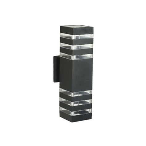 Aplique Pared Doble Exterior Diseño Líneas E-27 Incluye Ampolleta Fría-1
