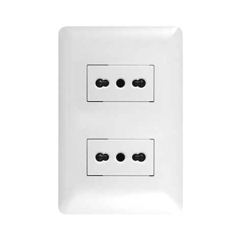 Pack 10 Tomacorriente Doble 10/16A 250V Blanco-2