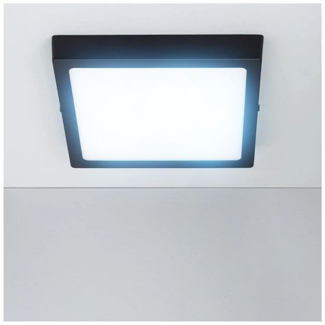 Pack 10 Panel LED Sobrepuesto Cuadrado Negro PRO 12W Frío-2