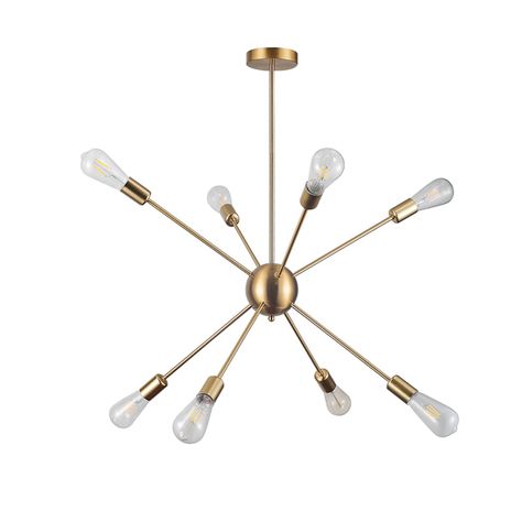 Lámpara Colgante Sputnik Oro 8 luces Incluye Ampolletas -0