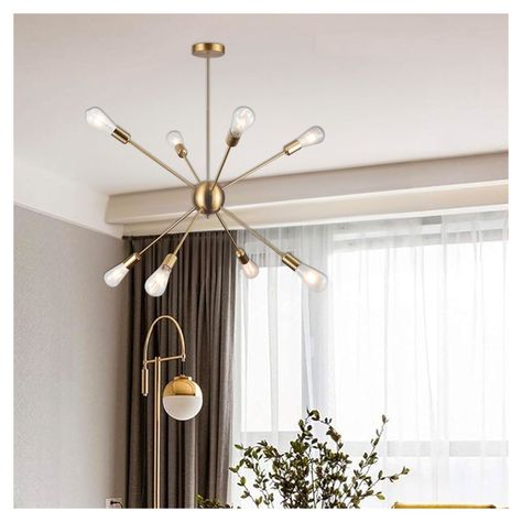 Lámpara Colgante Sputnik Oro 8 luces Incluye Ampolletas -2
