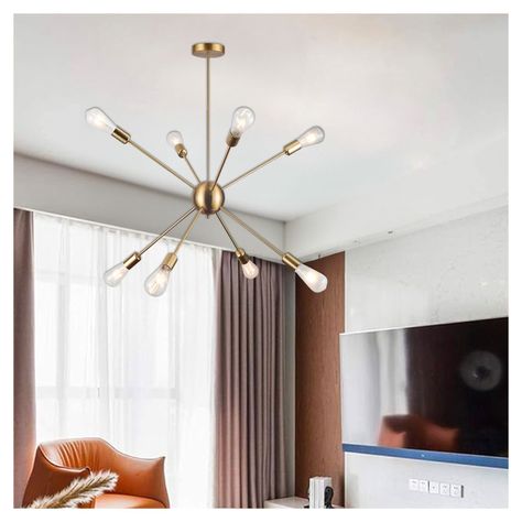 Lámpara Colgante Sputnik Oro 8 luces Incluye Ampolletas -4