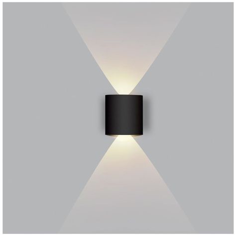 Apliqué de Pared LED Simple 2W Cálido Negro-5