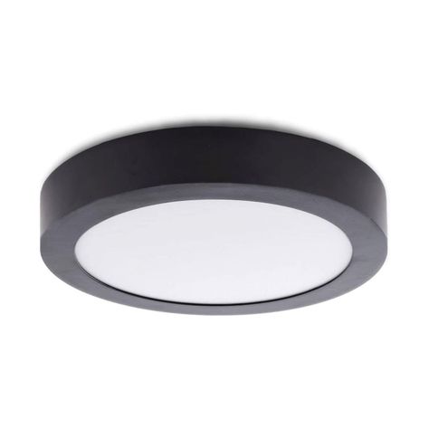 Panel Redondo LED Sobrepuesto Negro 24W Neutro-1