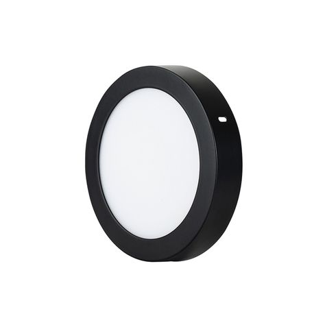 Panel Redondo LED Sobrepuesto Negro 24W Neutro-2