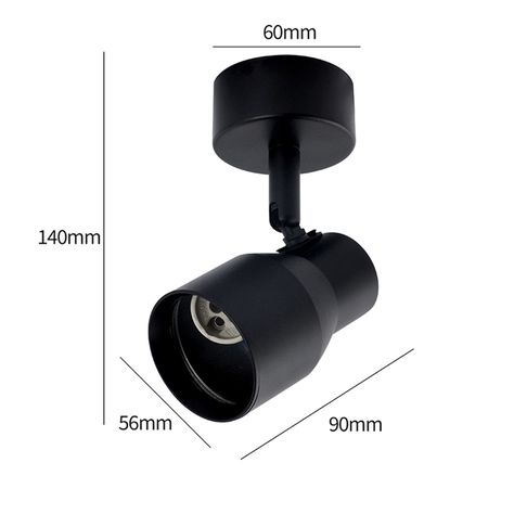 Foco Spot Cielo o Muro Porta 1xGU-10 Round Negro Incluye  Ampolleta -2