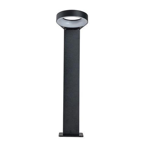 Apliqué Piso LED Exterior 60cm Negro 7W Cálido-0