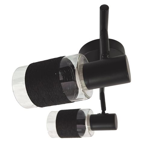 Foco Apliqué Sobrepuesto 2xE-14 Zavijava Negro Incluye Ampolleta Cálida-3