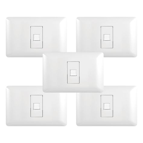 Pack 5 Toma RJ45 Red Internet Blanco-0