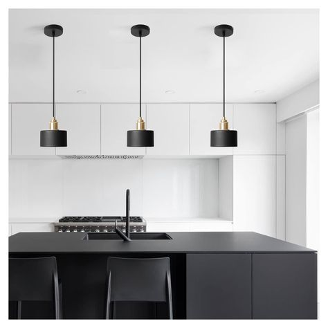 Lámpara Colgante Moderna Negro Morava E-27 Ampolleta Cálida-3