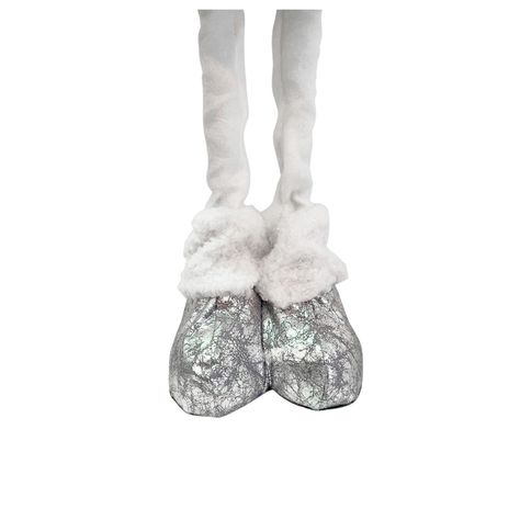 Mono Nieve Navidad Patas Largas Plateado 45 cm-4