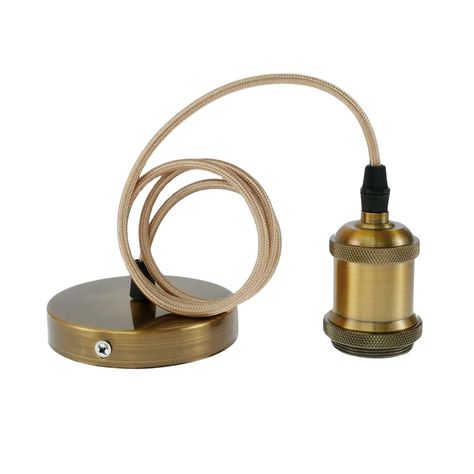 Soquete E-27 Retro Dorado Vintage-5