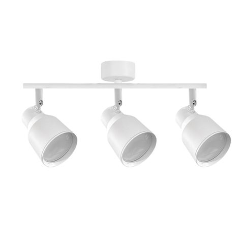 Foco LED Sobrepuesto Decorativo Triple GU-10 Blanco Híades-0
