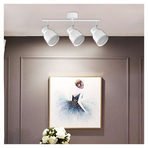 Foco LED Sobrepuesto Decorativo Triple GU-10 Blanco Híades-3