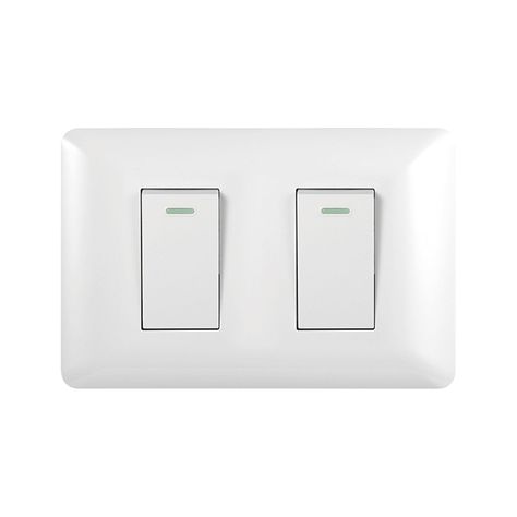 Pack 10 Interruptor Doble 9/24 10A 250V Blanco-1