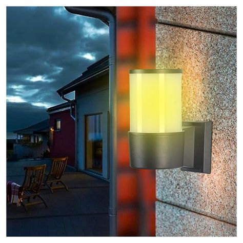 Apliqué LED Cilíndrico Porta E-27 Negro Incluye Ampolleta Cálida-1
