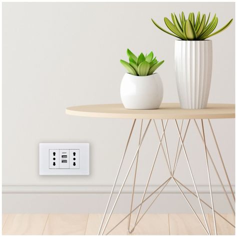 Pack 20 Módulo USB Doble Metálico 250V - Blanco-4