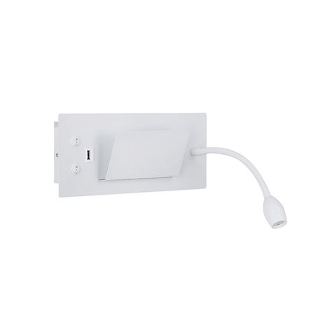 Apliqué Lector LED Flexi USB 5W+3W Blanco - Luz Cálida-1