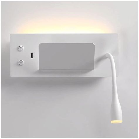 Apliqué Lector LED Flexi USB 5W+3W Blanco - Luz Cálida-3