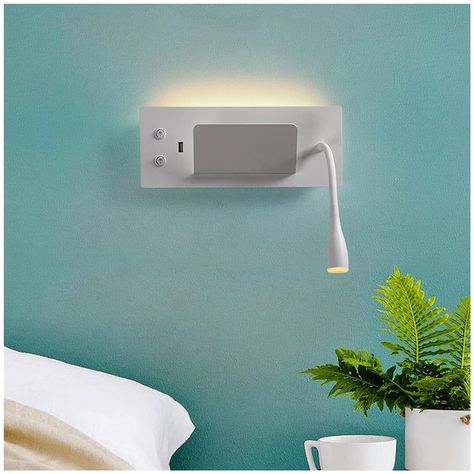 Apliqué Lector LED Flexi USB 5W+3W Blanco - Luz Cálida-6