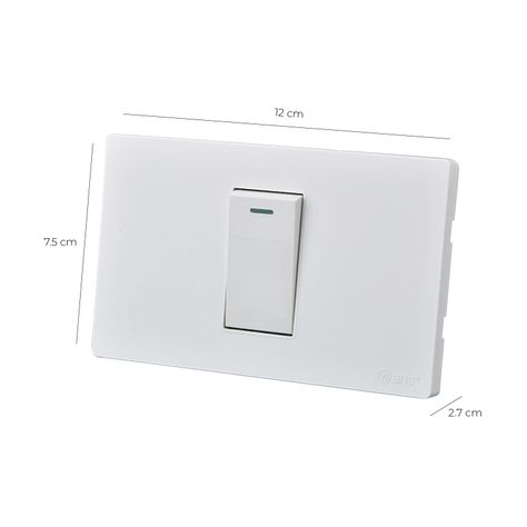 Pack 10 Interruptores Simple Metálico 9/12 16A - Blanco-2